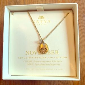 Darya Lotus Birthstone collection necklace